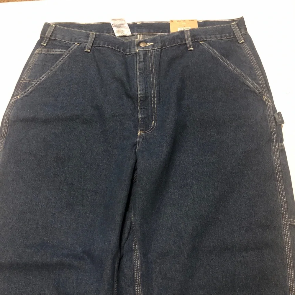 Carhartt Mens 42X30 Loose Original Fit Work Dungaree Jean B13-DST Irregular - Picture 7 of 13